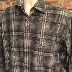 Wrangler George Strait Troubadour Paisley Shirt L